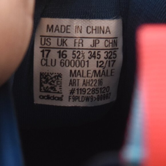 Adidas Harden Vol2 Mens Shoe Primeknit AH2216 Blue Night Cyan  Boost A4 Sz17 - Picture 16 of 16